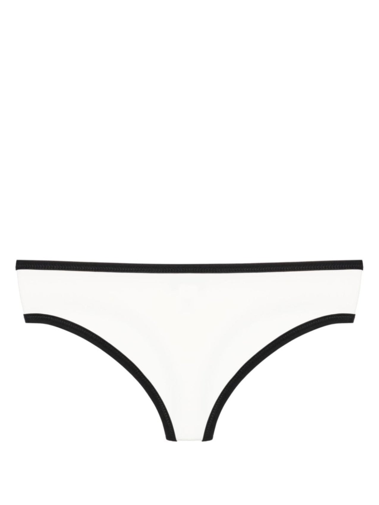 Marysia Ligne Contrast Trim Bikini Bottoms White