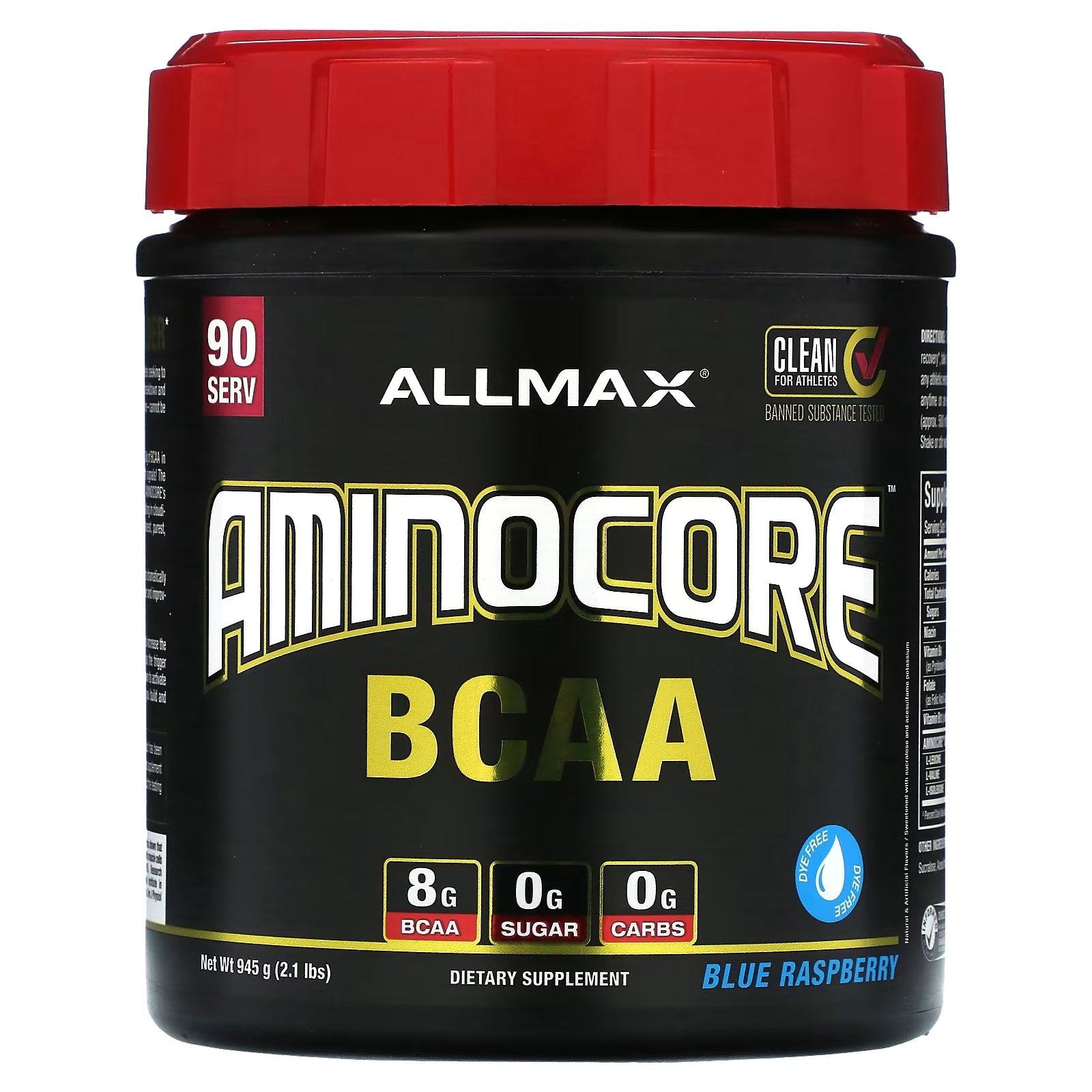 مكمل غذائي ALLMAX AMINOCORE BCAA، التوت الأزرق