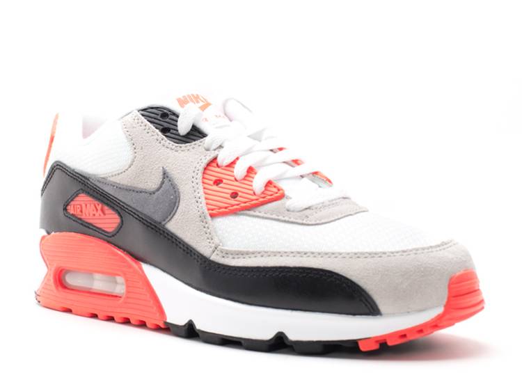 حذاء رياضي Nike AIR MAX 90 PREMIUM MESH GS 'INFRARED' باللون الأبيض