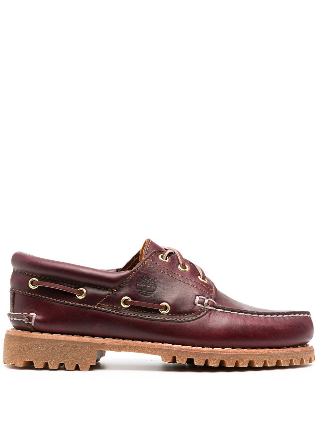 Timberland 3-Eye Classic Shoes with Ribbed Sole, Red