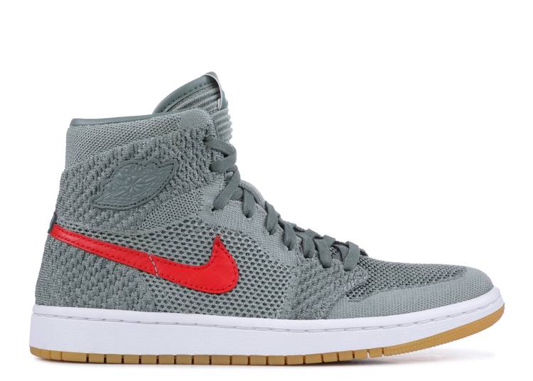 حذاء رياضي AIR JORDAN 1 RETRO HIGH FLYKNIT GS 'CLAY GREEN'، أخضر