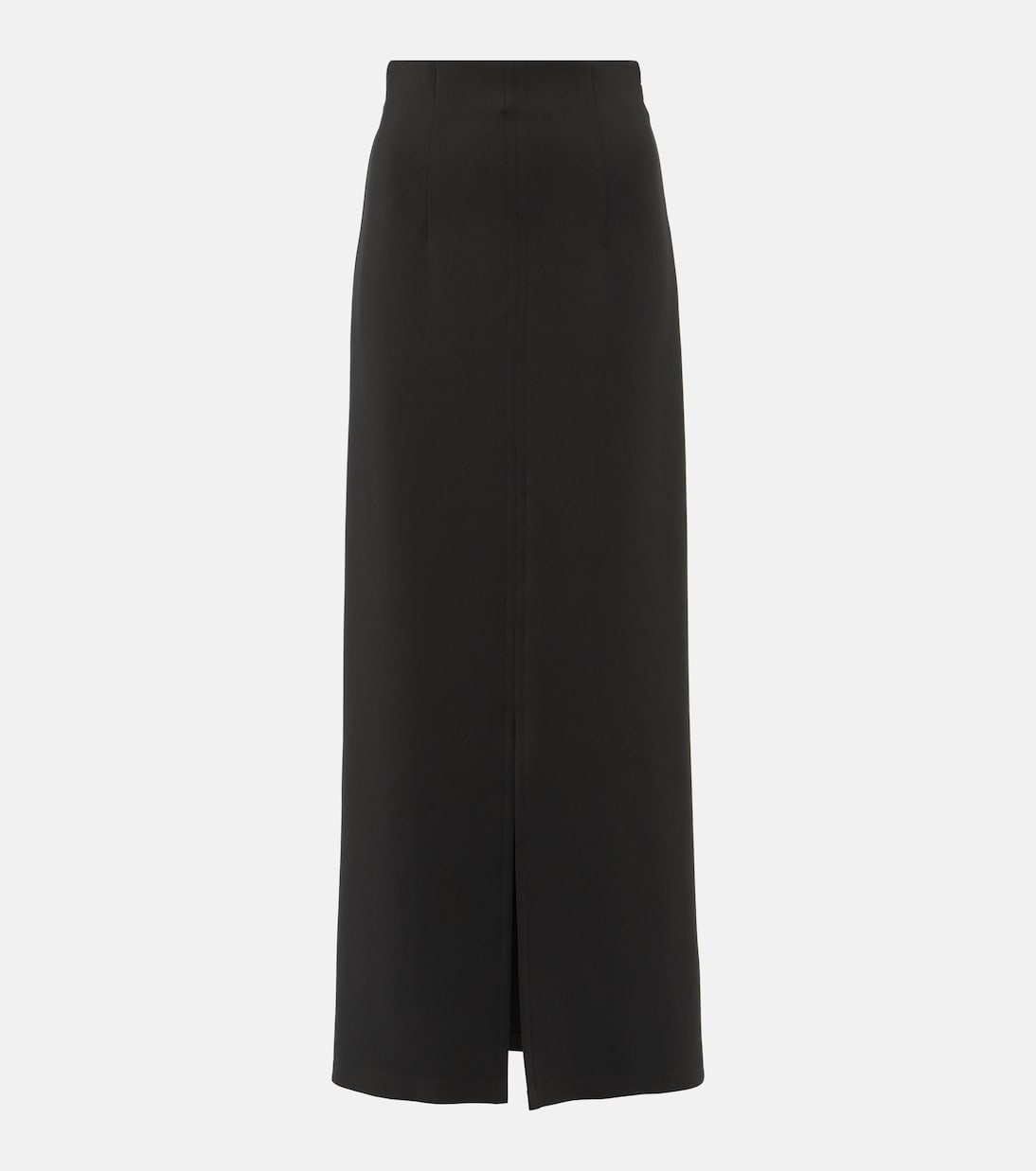 Neoprene maxi skirt with front slit duccio Max Mara, black