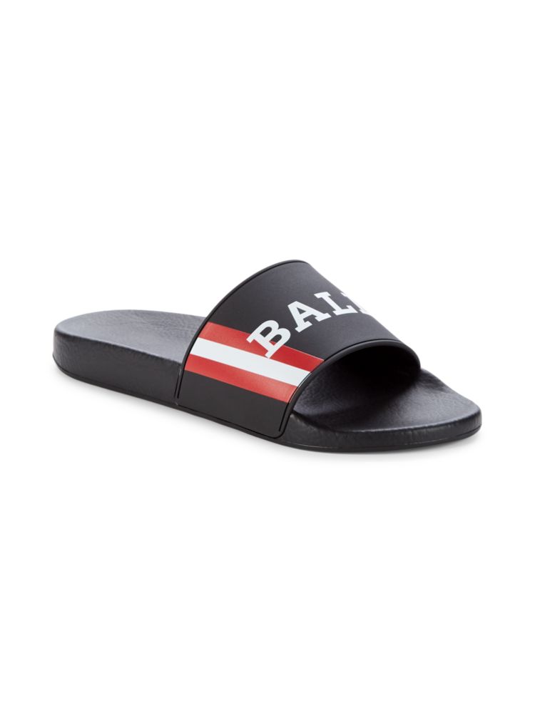 Simon slides with Bally logo, black