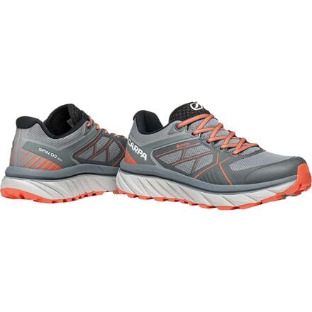 Spin Infinity GTX Women's Scarpa Trail Running Shoe, Gray/Coral Red