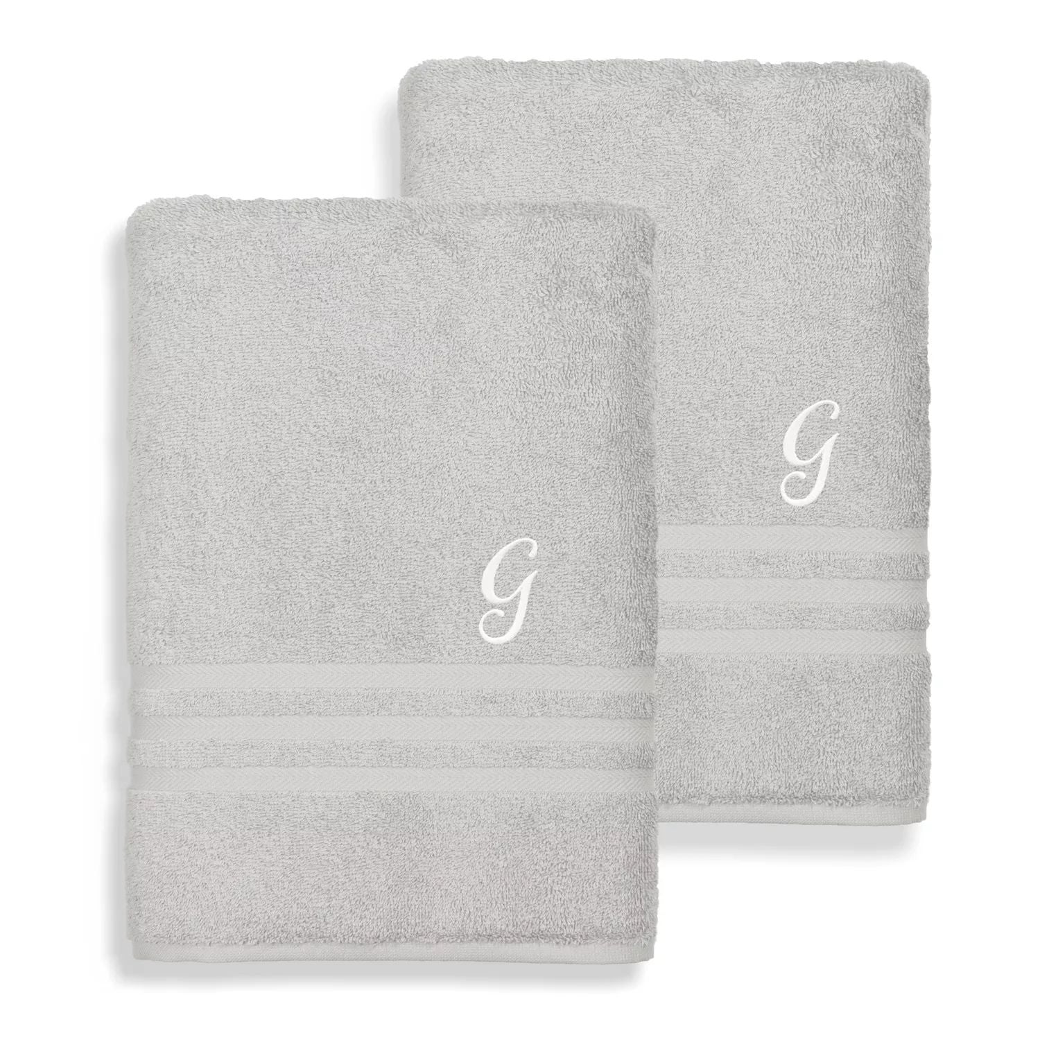 Linum Home Textiles, Denzi Turkish Cotton personalized 2-piece bath towel set