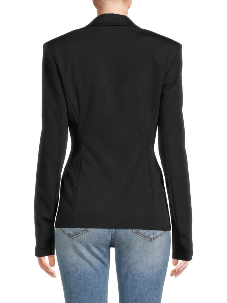 Versace stretch silk blend blazer, black