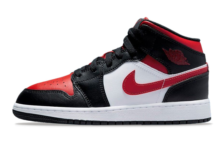 Air Jordan 1 Mid Black Fire Red (GS)