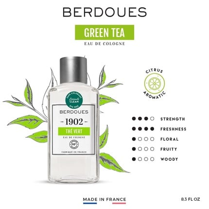 Berdoues 1902 Green Tea cologne with floral-citrus aroma, 250 ml