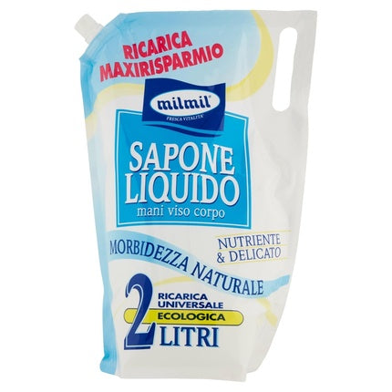 Liquid soap milmil Nutritive and Delicate, refill 2.0 liter Mil Mil