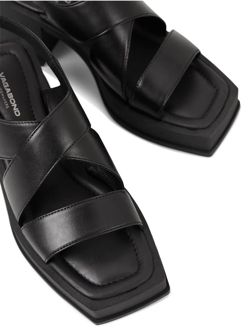 Hennie Leather Cross Sandal Vagabond Shoemakers, black