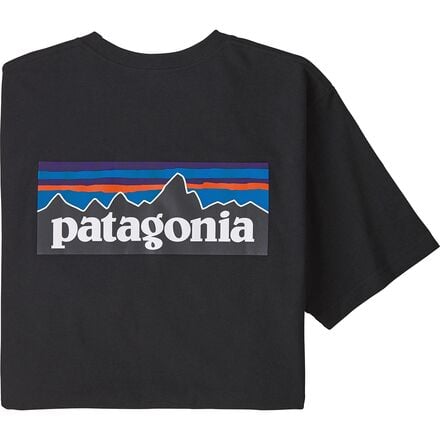 Responsibili Logo P-6 Short Sleeve T-Shirt Men's Patagonia Black