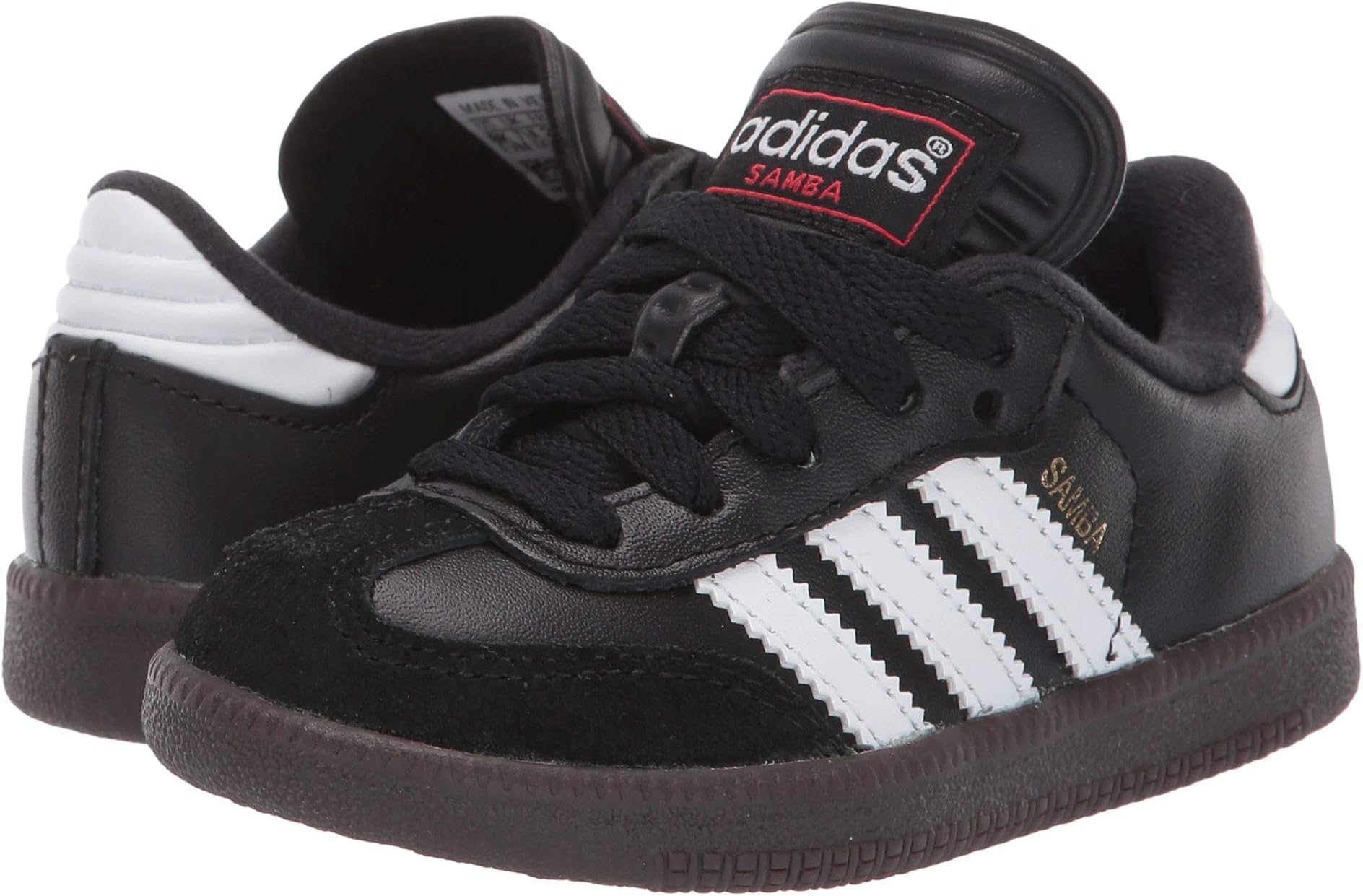 حذاء adidas Samba Classic Core باللون الأسود/الأبيض للجري