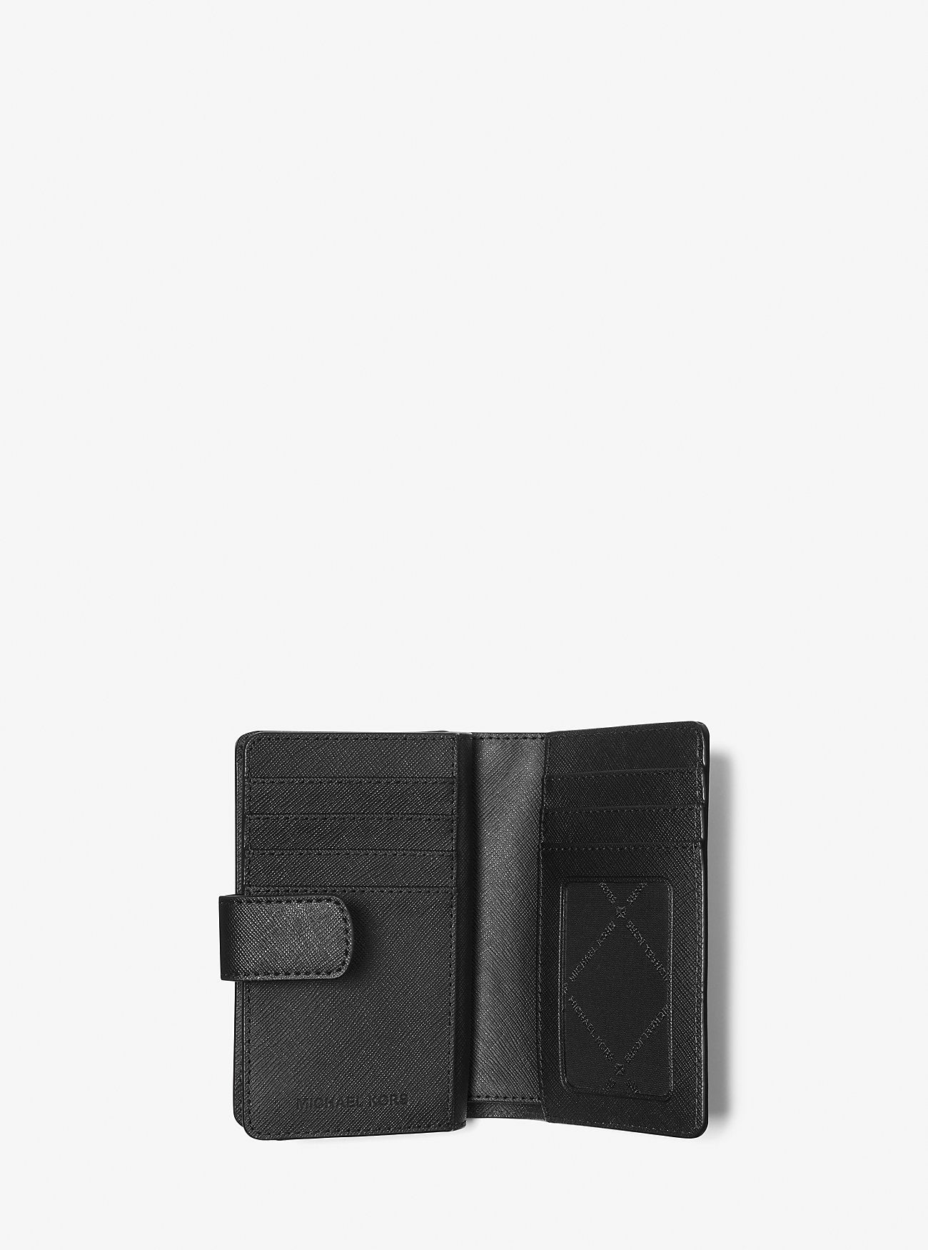 Michael Kors Medium Cross Texture Leather Wallet, Black