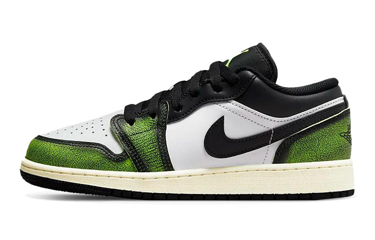 Jordan 1 Low Wear Away Electric Green (GS)