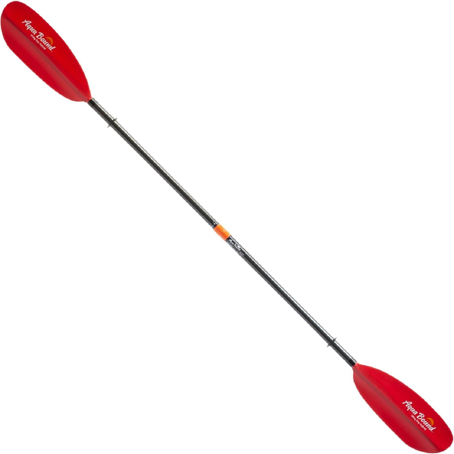 Sting Ray Posi-Lok Aqua Bound Hybrid Two-Piece Kayak Paddle, Red