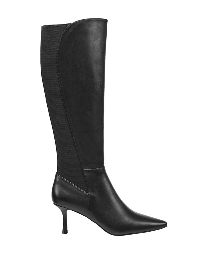 Logan Women's Leather Pointed Toe French Connection Boots, Black