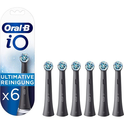 رؤوس بديلة لفرشاة الأسنان الكهربائية Oral-B Io Ultimate Cleaning، 6 قطع — أسود، Oral B