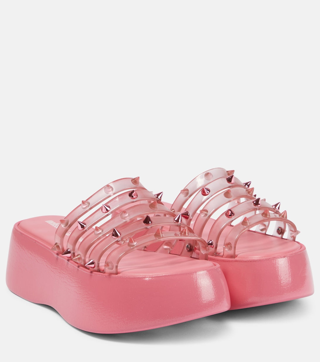 Melissa Becky Jean Paul Gaultier collaboration Punk platform slides, pink