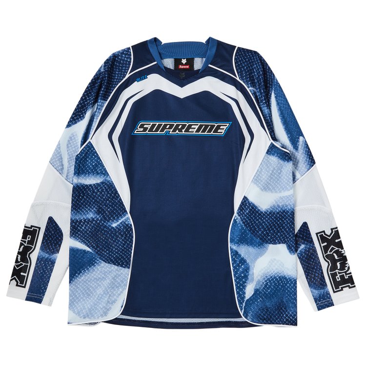 قميص Supreme x Fox Racing "Navy" باللون الأزرق