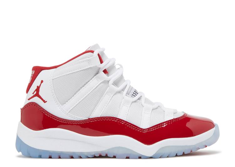 حذاء رياضي AIR JORDAN 11 RETRO PS 'CHERRY'، باللون الأبيض