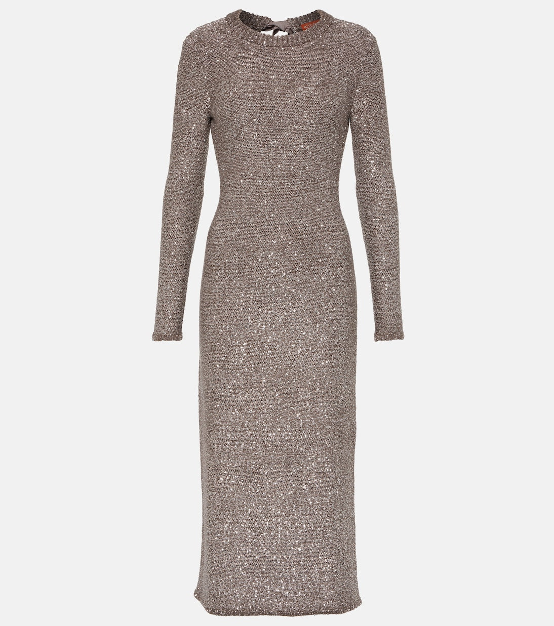 Altuzarra metallic cindy knit maxi dress, gray