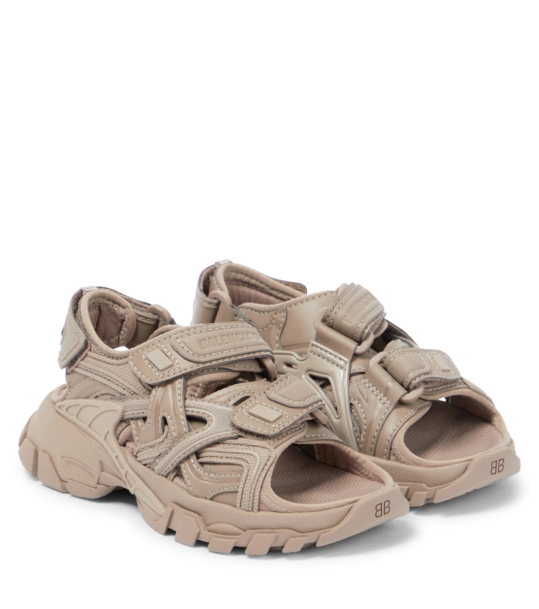 Balenciaga Kids strappy sandals, brown