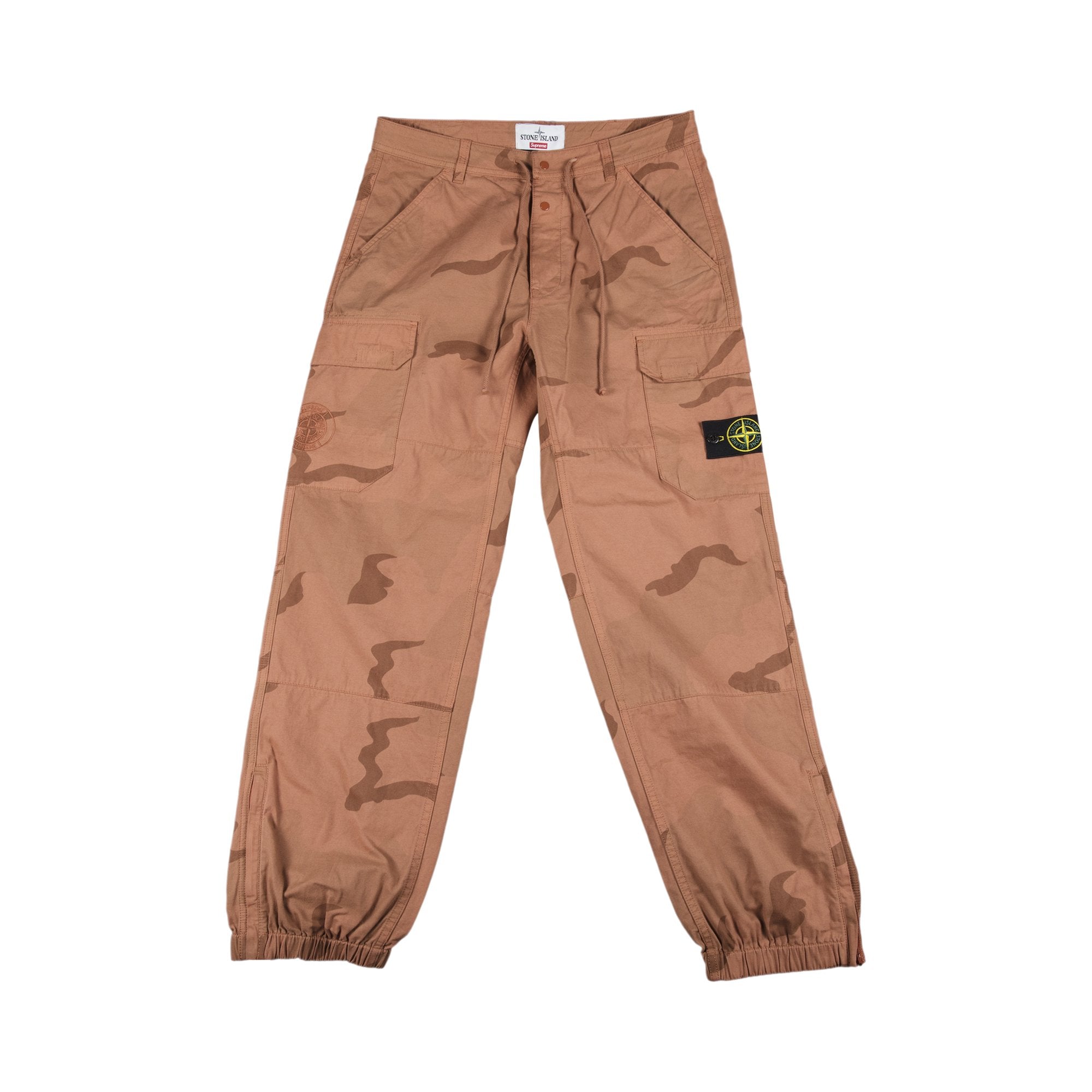 Supreme x Stone Island Camouflage Cargo Pants, Coral