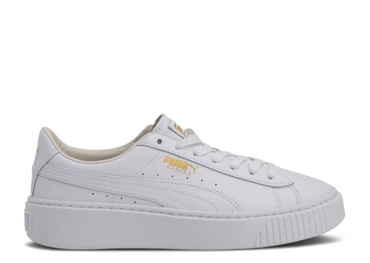 Sneakers Puma WMNS BASKET PLATFORM CORE 'WHITE GOLD', white