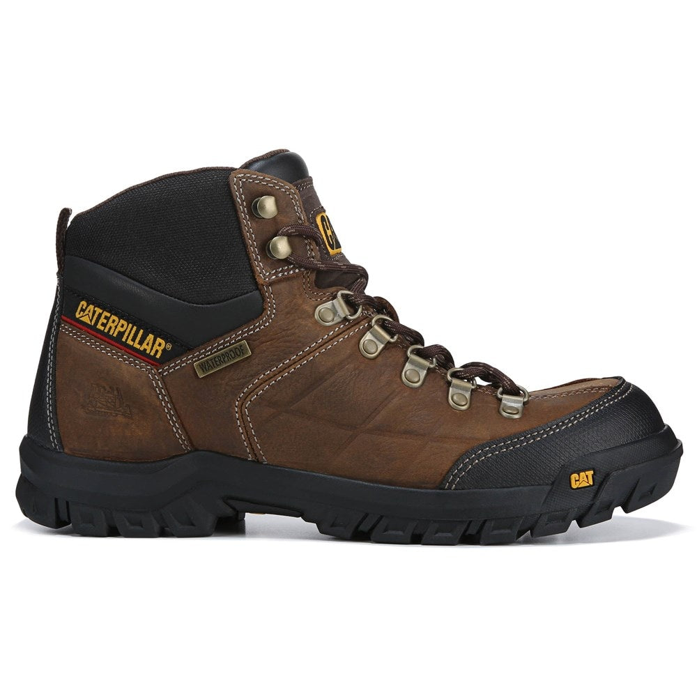 Caterpillar Men's Waterproof Work Boots Medium/Wide Threshold brown