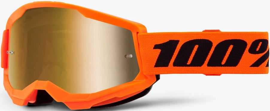 Strata 2 Essential 1 100% Chrome Motocross Goggles Orange/Black