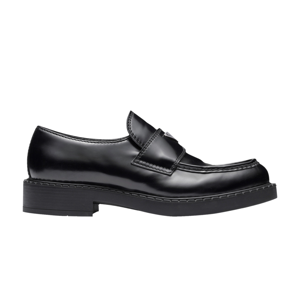 Prada chocolate loafers, black