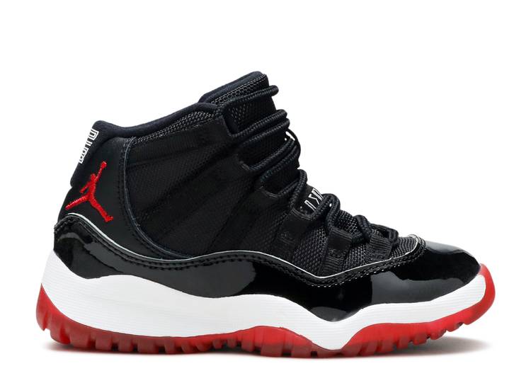 حذاء رياضي AIR JORDAN 11 RETRO PS 'BRED' 2019، أسود