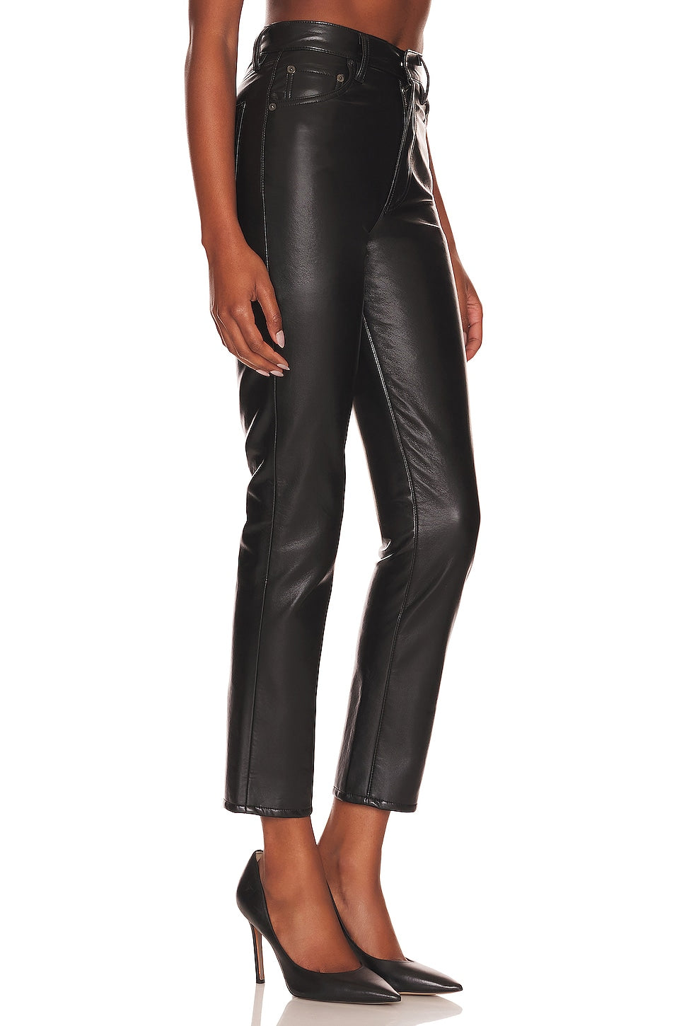 AGOLDE Recycled Leather Riley Long Pants, Detox