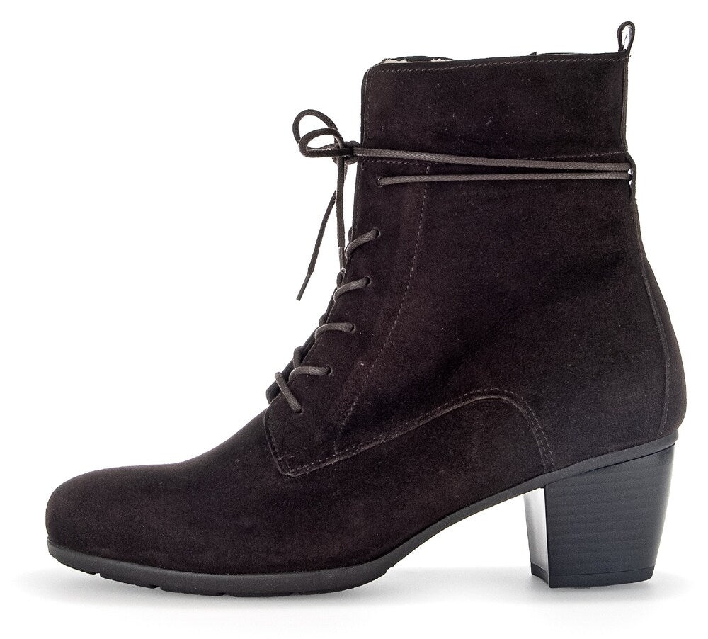 Gabor lace-up ankle boots, dark brown