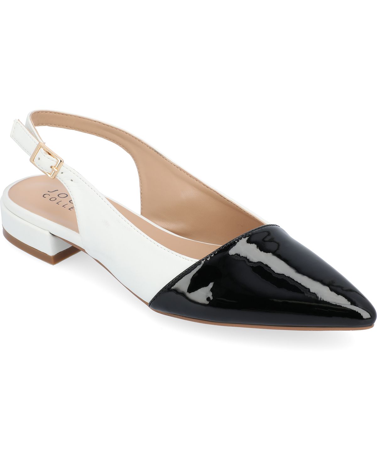 Bertie Journee Collection Women's Two-Tone Flats, White