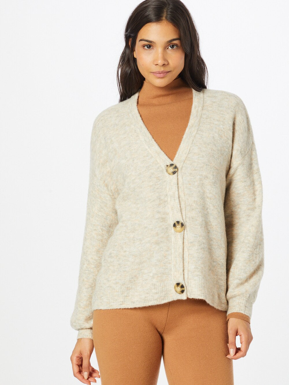 Knitted cardigan Cream Merle, beige