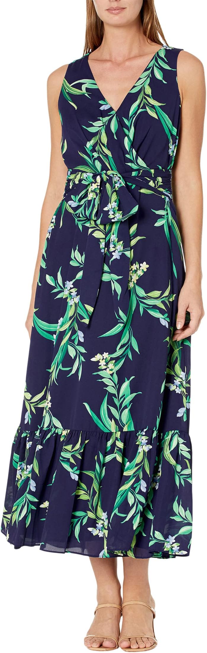 Tommy Bahama Floral Sleeveless Maxi Dress in Island Navy