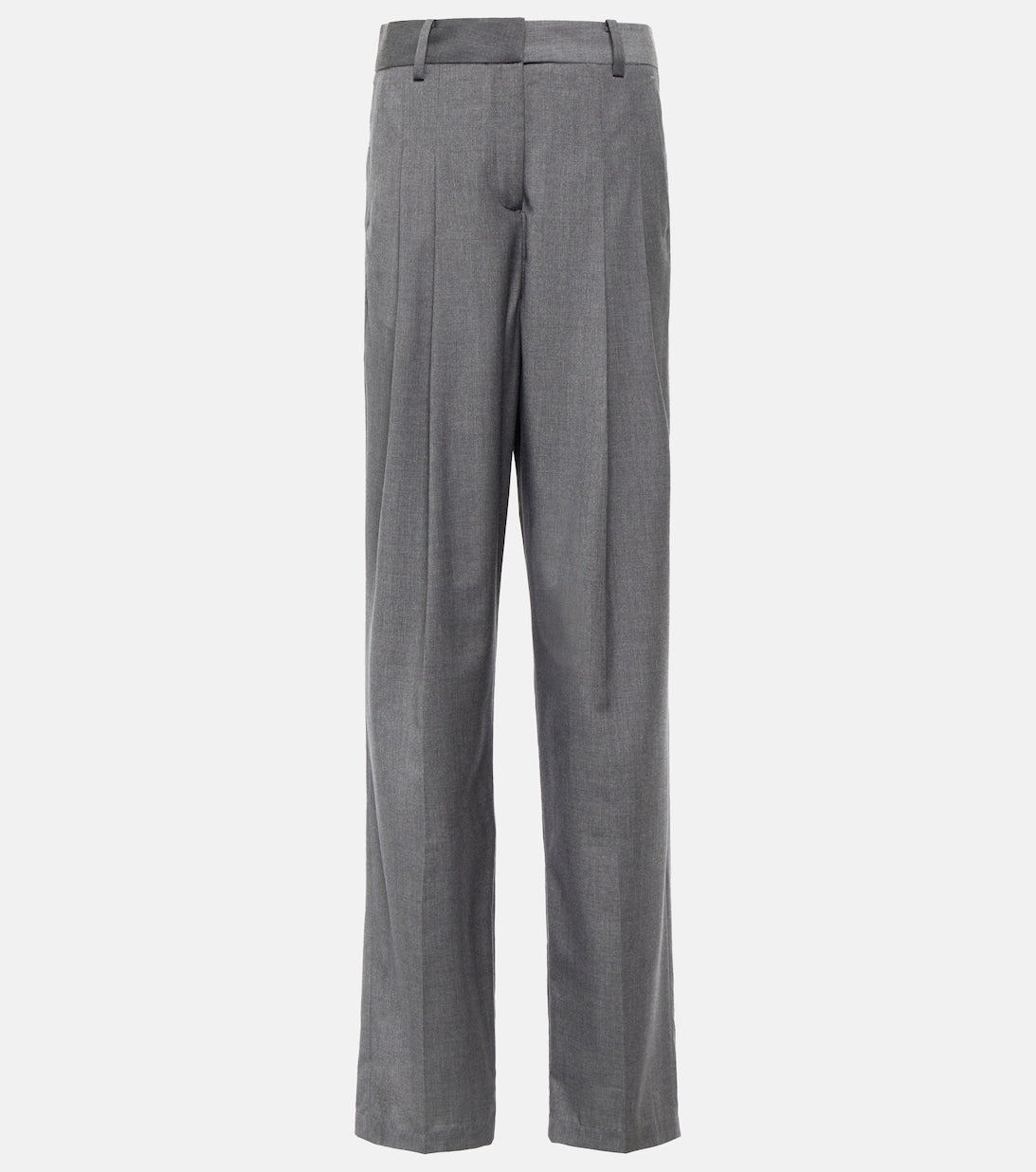 THE FRANKIE SHOP Wide Leg High Waist Gelso Pants, Gray