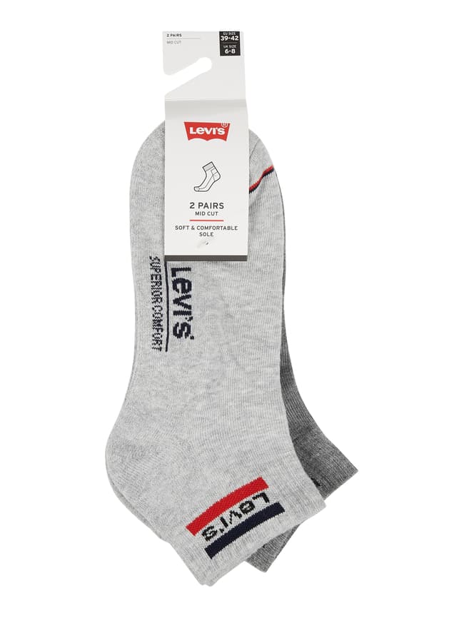 Elastic filled socks, pack of 2 Levi's, gray