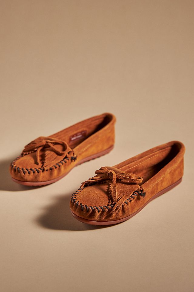 Minnetonka Kilty moccasins, brown