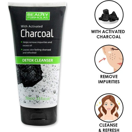 Detox cleanser with activated carbon, unscented, 150 ml, Beauty Formulas