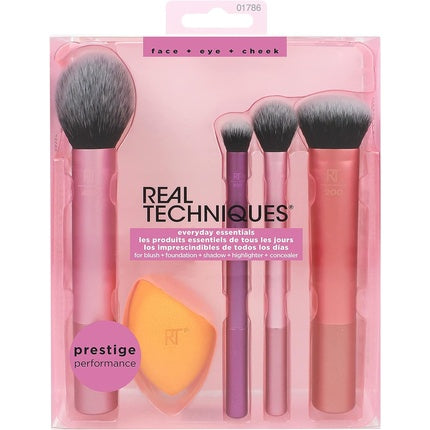 Everyday Essentials Full Face Makeup Brushes Set, Real Techniques