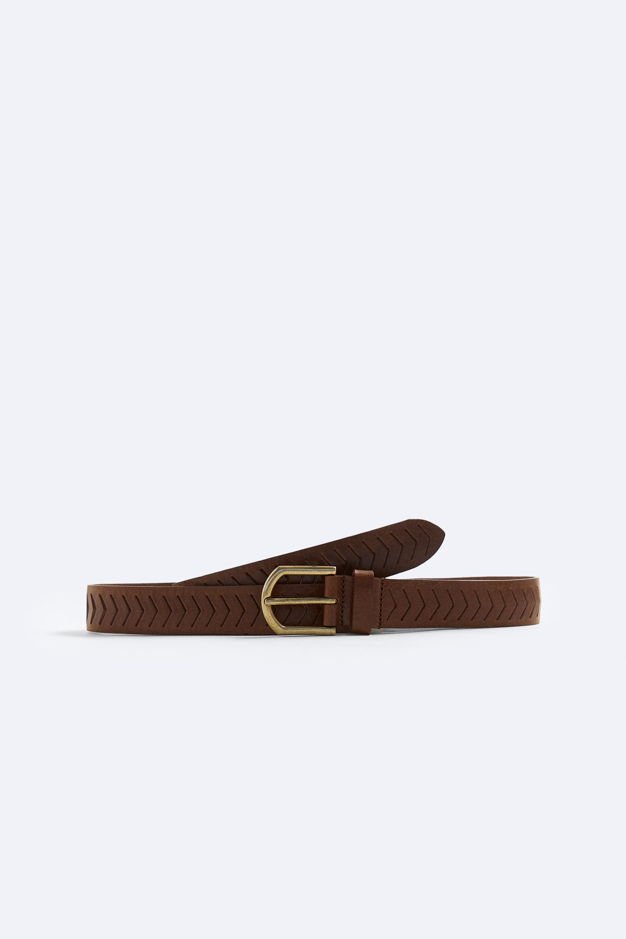 Zara embossed leather belt, leather