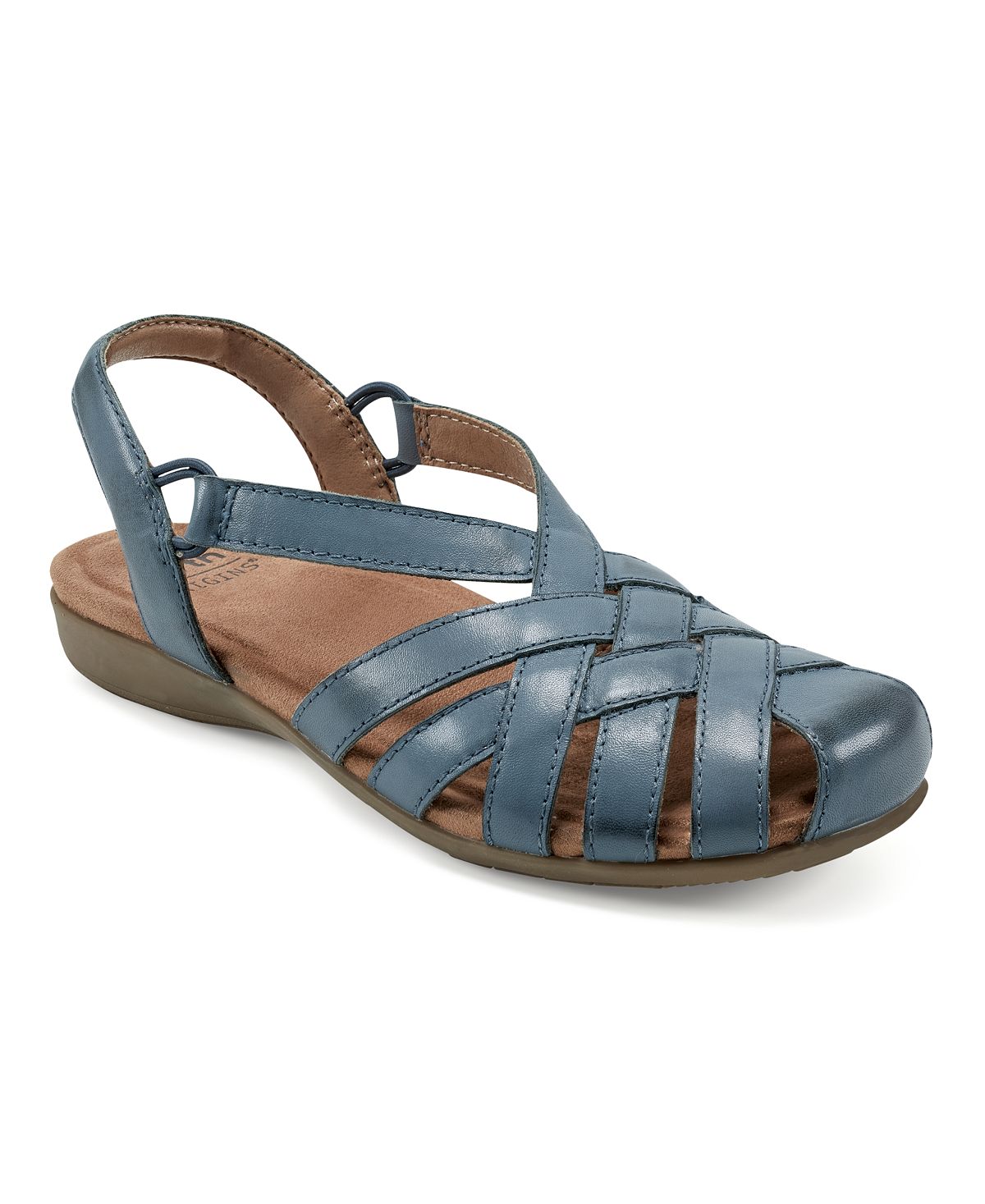 Berri Earth Women's Woven Open Heel Round Toe Casual Sandals