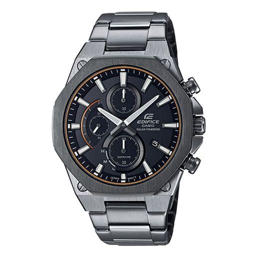 Watch CASIO Waterproof Sports EDIFICE Solar Powered Mens Black Analog, black