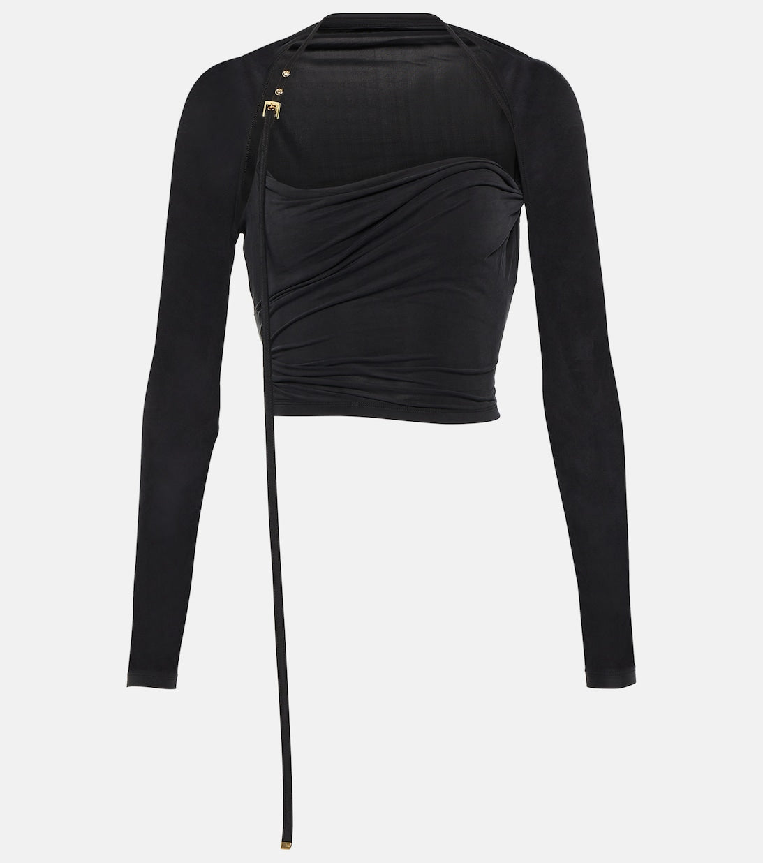 Le Haut Peplo JACQUEMUS crop top, black