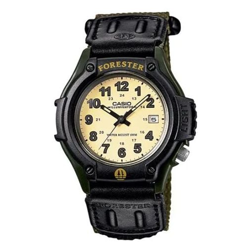 Casio Forester Analog Watch 'Black White Yellow', black