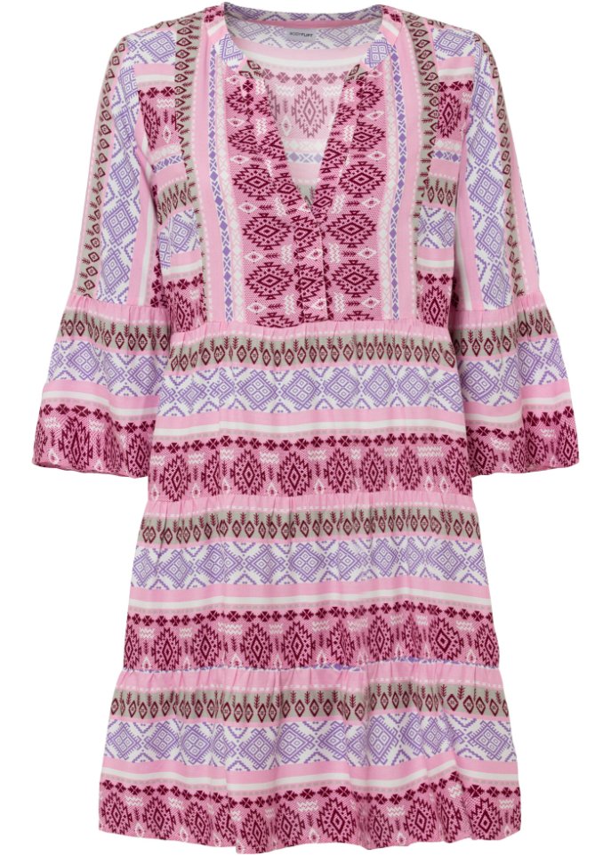 Bodyflirt eco-viscose tunic dress, pink