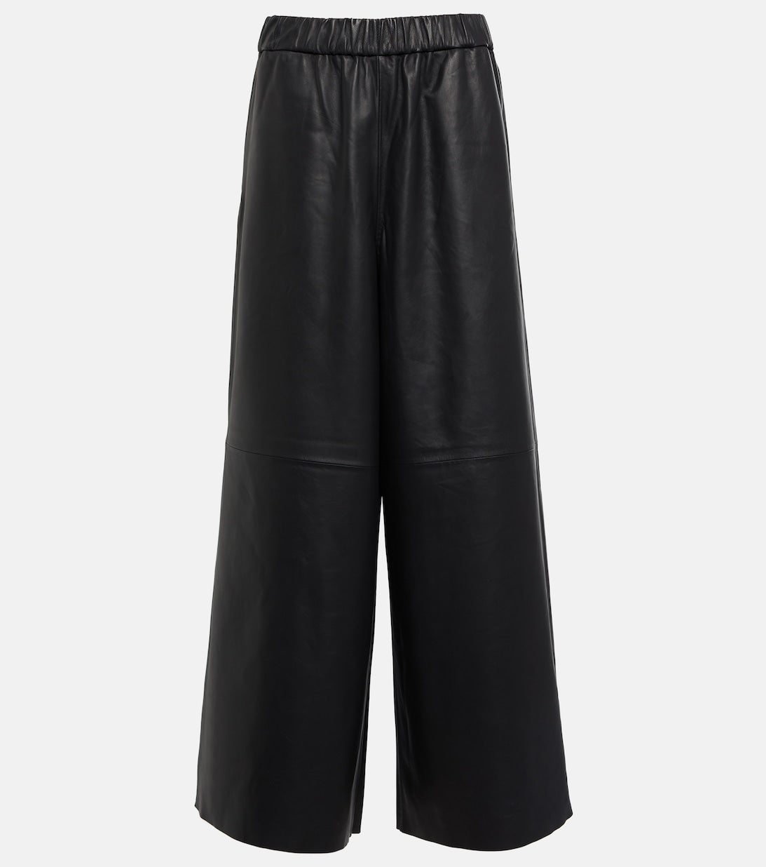 Sydney THE FRANKIE SHOP wide leather trousers, black