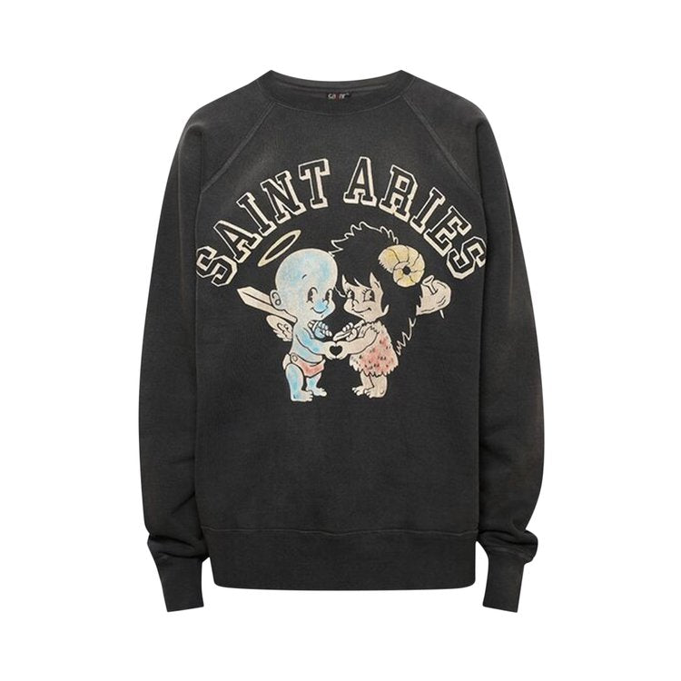 سويت شيرت Saint Michael Aries Crewneck 'Black'، أسود